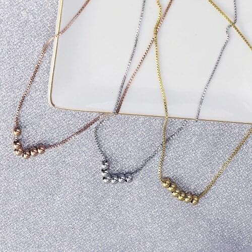 10pcs/Lot Beads Necklace Box Chain Stainless Steel DIY Necklaces for Jewelry Making Accessories Wholesale 50cm