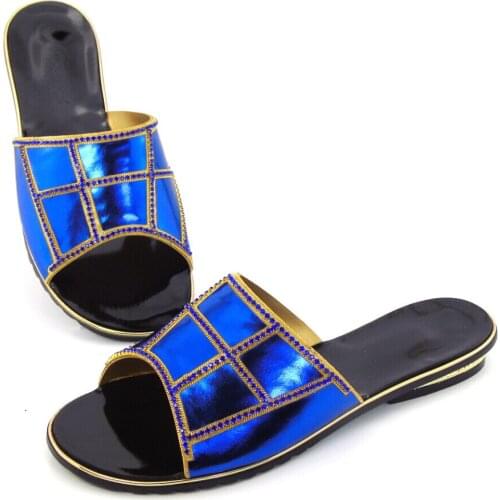 Doershow nice-looking design African Sandals sexy Lady Shoes in royal blue,PU Leather For Women!size 37-43!!DD1-51