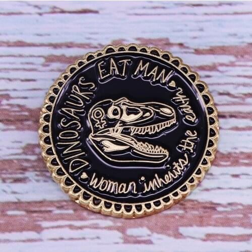 Woman power enamel pin feminist art jewelry