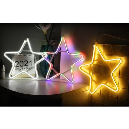 Five-Stars Flexible LampBelt Strip Neon Light For Indoor Outdoor Silicone Resistant Waterproof party birthday new yeardecoration