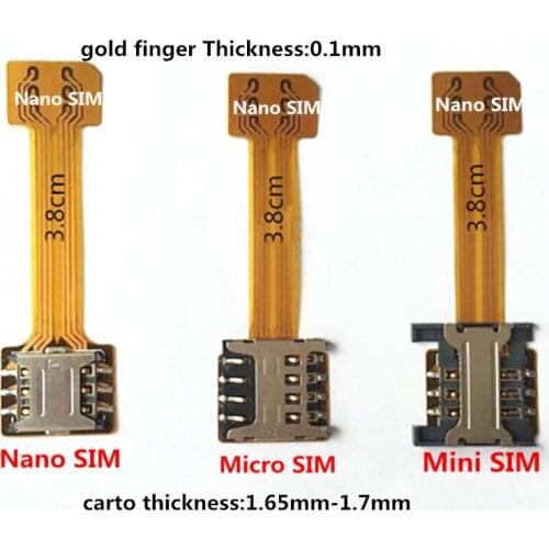 Hybrid Double Dual SIM Card Micro SD Adapter for Android Extender 2 Nano Micro SIM Adapter for Xiaomi Redmi for Samsung Phone
