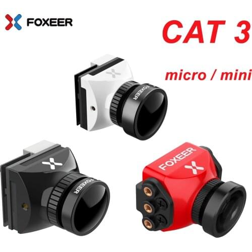 Foxeer Cat2 Mini/Micro Cat 2 Night Flight 1200TVL StarLight FPV Camera 0.0001lux 1/3'' Sensor 16:9 4:3 P/N Switchable for FPV