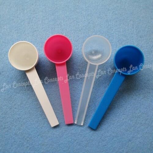 5 g / 10ML HDPE Spoon 5 gram Plastic Measuring Scoop for medical milk powder Liquid - 4 colors for option 1000pcs/lot wholesale