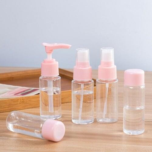 Refillable Bottles 5pcs/set spray bottle perfume shampoo bottle empty cosmetic containers plastic travel bottle Makeup container