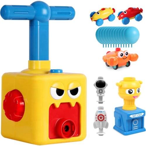 Power Balloon Launcher Racing Car Toy Puzzle Fun Education Inertia Air Power Balloon Car Science Experimen Toy For Children Gift