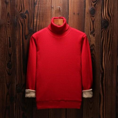 MRMT 2021 Brand New Mens Sweater Turtleneck Leisure Young for Male Knit Thick Solid Color Sweater Clothing Garment