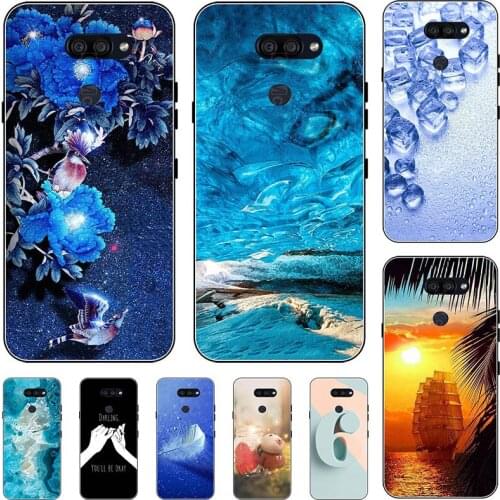 For LG V20 V30 V30S V35 Plus V40 V405 V50 V500 V60 ThinQ V600 Cover Fashion Cool Cartoon Flower Capa Soft Silicone TPU Case