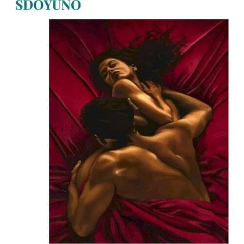 SDOYUNO 60x75cm Paint By Numbers Kits Frameless DIY Figure Painting By Numbers On Canvas Wall Art Home Decor Digital Hand Painti