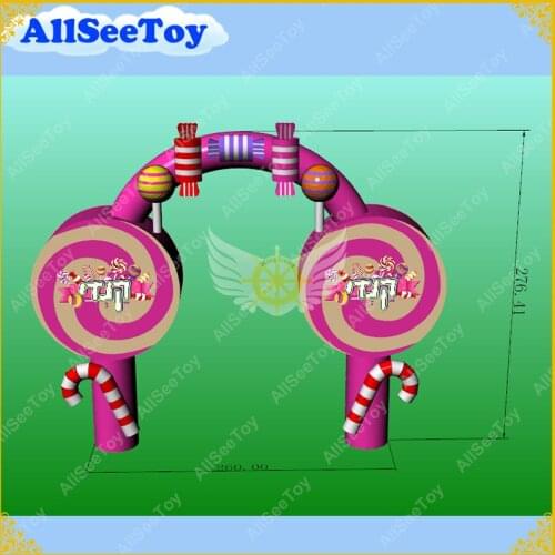 New Inflatable Candy Arch 2.7m High Inflatable Archway for Events Air blower Included