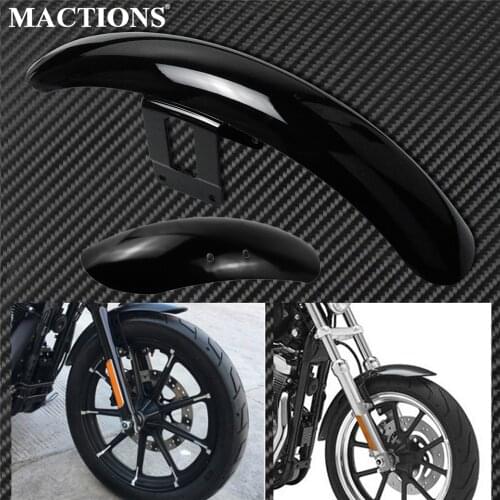Motorcycle Front Fender Mudguard Fairing Cover Gloss Black For Harley Sportster Forty Eight 48 1200X XL 1200 10-17 XL883 04-16
