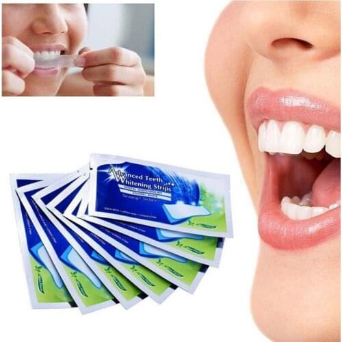 2 Pc/pair Advanced Teeth Whitening Strips Stain Removal For Oral Hygiene Clean Double Elastic Dental Bleaching Strip Teeth White