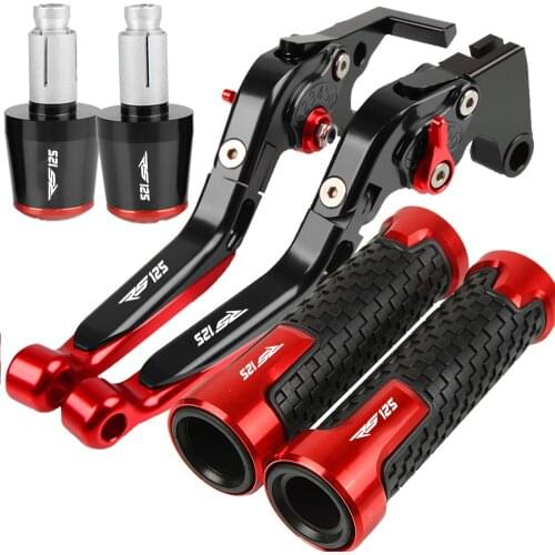 For APRILIA RS125 2006-2010 CNC Aluminum Brake Clutch Levers Handlebar Handle Grips Ends RS 125 RS-125 2009 2008 2007 2006 2010