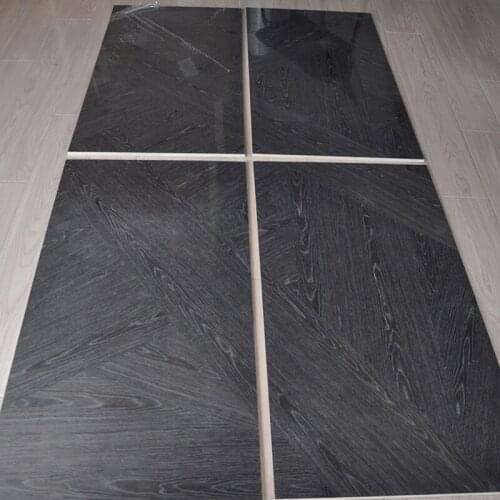 Hand-made Black Brown OAK Wood Veneer Size 250x125 CM Flooring DIY Furniture