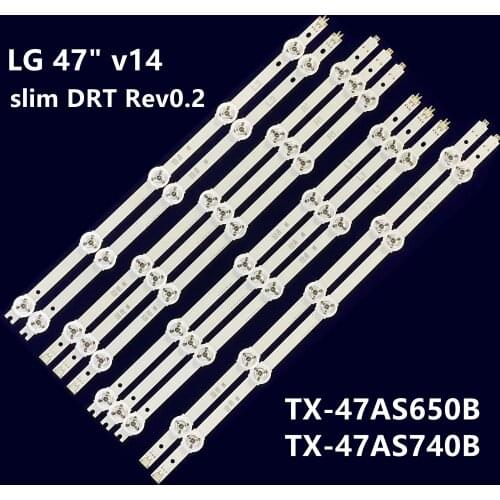 LED Backlight strip 10 lamp For LG 47" v14 slim DRT Rev0.2 LC470DUF VG F1 TX-47AS740E Tx-47ase650E TX-47AS650B TX-47AS740B