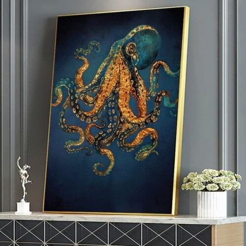 Snake Octopus Jellyfish Squid Posters and Prints on The Wall Art Canvas Painting Decorative Wall Pictures for Living Room Decor