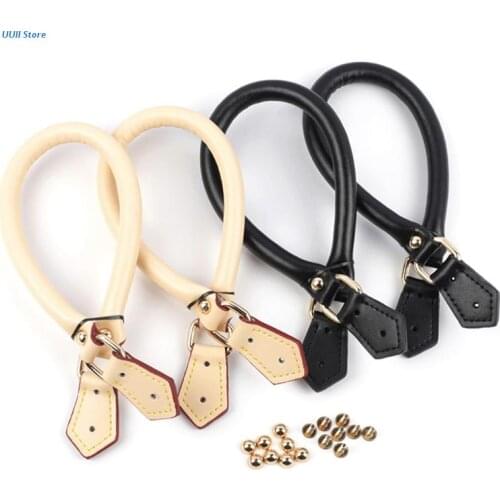 2pcs PU Leather Replacement Handles Purses Straps Handbags Shoulder Bag Strap