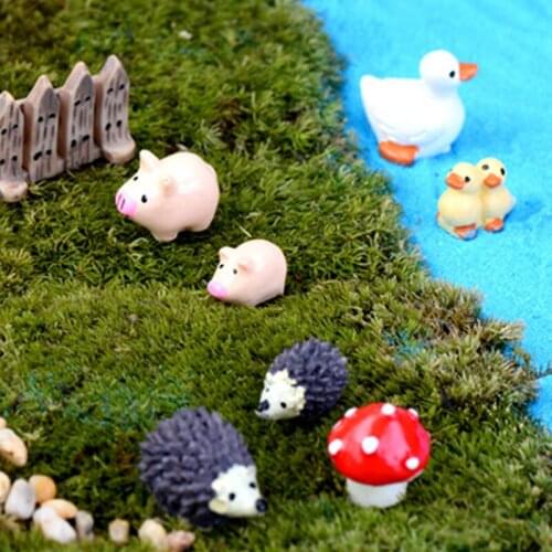3pcs Micro-landscape Decorations Three-piece Cute Mini Garden Decor DIY Flower Pot Miniature Decorative Ornament Wholesale
