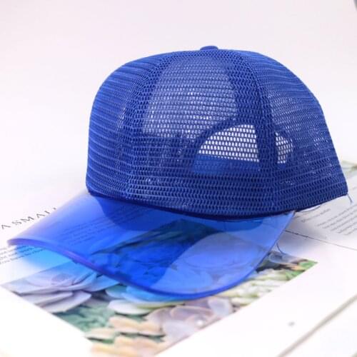 Anti-UV Summer Women Men Sun Hat Color Transparent Empty Plastic PVC Sunscreen Hat Visor Caps Bicycle Sunshade Hat Sports