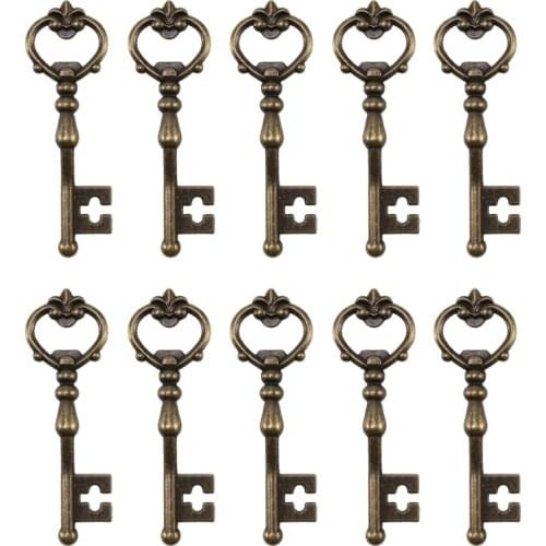 Antique Zinc Alloy Bronze Knobs Pulls Handles - Antique Key Shape Decorative Kitchen Cabinet Wardrobe Cupboard Furniture Door Dr