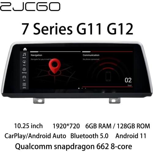 ZJCGO Car Multimedia Player Stereo GPS Radio Navigation NAVI Android EVO for BMW 7 Series G11 G12 2015 2016 2017 2018 2019 2020