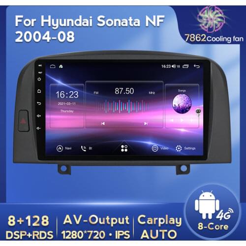 8 core 6+128G QLED car video multimedia Autoradio player for Hyundai SONATA NF 2004-2008 Stereo Head Unit DSP carplay BT SWC