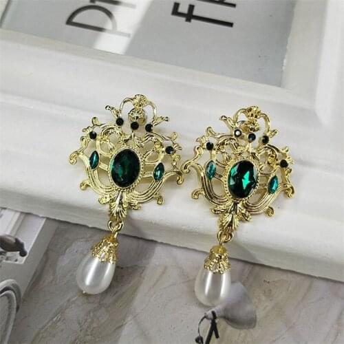 Shining jewelry Qingdao European and American jewelry pearl baroque pearl GEMSTONE 925 silver pin Earrings