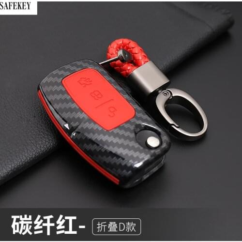 Carbon Fiber Remote Key Fob Case Cover Key Case For Ford Fiesta Focus Mondeo Falcon C-Max Falcon