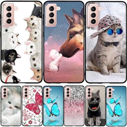 For Samsung Galaxy S21 Plus Ultra S21plus S21ultra SM-G990F SM-G996B SM-G998B Case TPU Pink Bag For Samsung S21 Plus Ultra Cover