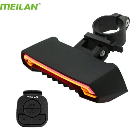 Meilan x5 USB Bike Light Led Turn Signals Bicycle Lights Wireless Smart Brake Rear Tail Lamp Bicycle lantern Cycle Accessories