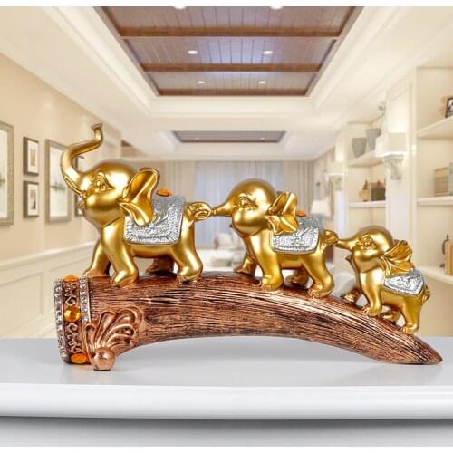 European Home Decoration Lucky Three Small Elephant Living Room Wine TV Cabinet Porch Creative Crafts Animals Office Ornaments