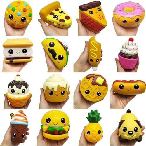 Squeeze toy cheese chocolate biscuit cute gourmet toy stress-relieving scent fun kids Christmas gift toy