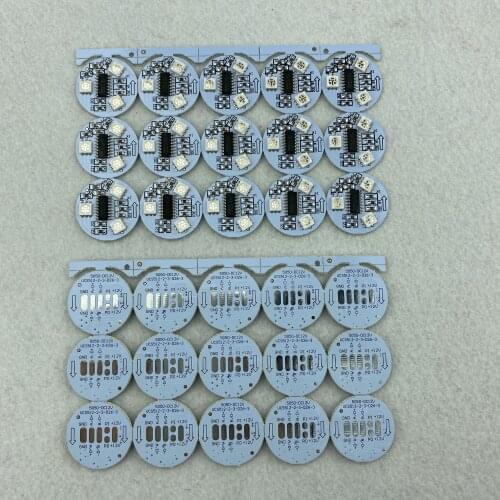 IP20;DC12V RGB DMX512(UCS512C3 chip);5050 SMD addressable pixel;0.72W;26mm diameter round type