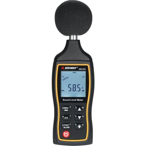 SNDWAY High Accuracy LCD Digital Noisemeter Sound Level Meter 30-130dB Noise Volume Measuring Instrument Decibel Monitor