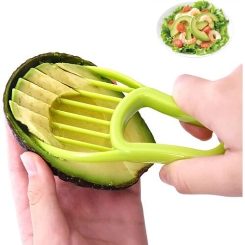 JOYLIVE 3-in-1 Avocado Slicer Shea Corer Butter Fruit Cutter Separator Plastic Knife Kitchen Vegetable Tools Home Accessory