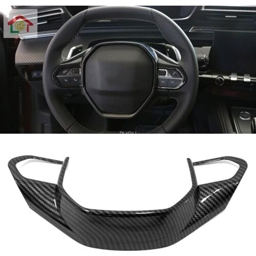 For Peugeot 508 2019 2020 ABS Steering Wheel Switch Buttons Cover Trim Car Interior Accessories 2PCS