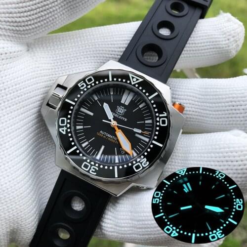 STEELDIVE 1969 Diver Watch Men Automatic Mechanical Watch 1200m Waterproof NH35A Sapphire Crystal C3 Luminous Mechanical Watch