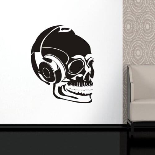 Guitar Skull Soldier Sticker Punk Death Decal Devil Car Art Wall Decals Parede Decor Mural Music Rock Sticker Decal