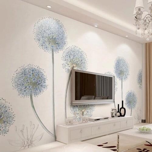 Custom 3D Photo Wallpaper For Walls Modern Simple Dandelion Bedroom Living Room TV Background Wall Large Mural Print Wallpaper