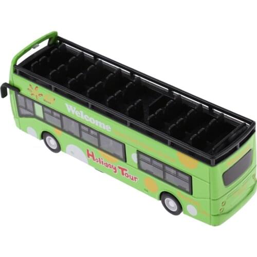 Modern Bus City Tourist Line Open Top Diecast 1/32 Scale Diecast, Battery Operated for Music & Light