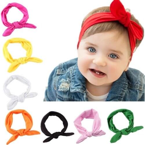 Elastic Stretch Rabbit Bow Style Hair Band Cute Girls Headband Turban Knot Head Wraps Children Hairband Headwear Hair access
