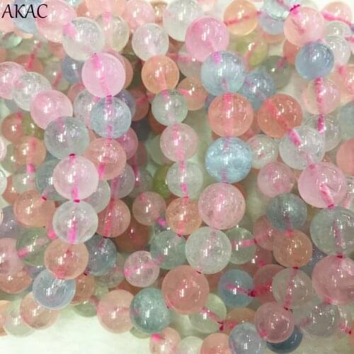 Approx8+-0.2mm A+++ genuine high quality transparent morganite beryl bracelet for women for gift semi precious gemstone