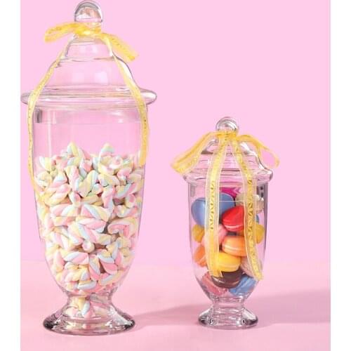 Transparent Glass Storage Jars with Lid Kitchen Cereal Dispenser Creativity Wedding Desktop Candy Jar Home Decoration Ornaments