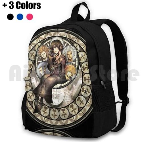 Kingdom Hearts-XionS Heart Outdoor Hiking Backpack Waterproof Camping Travel Kingdom Hearts Sora Hearts Kingdom Keyblade Kh