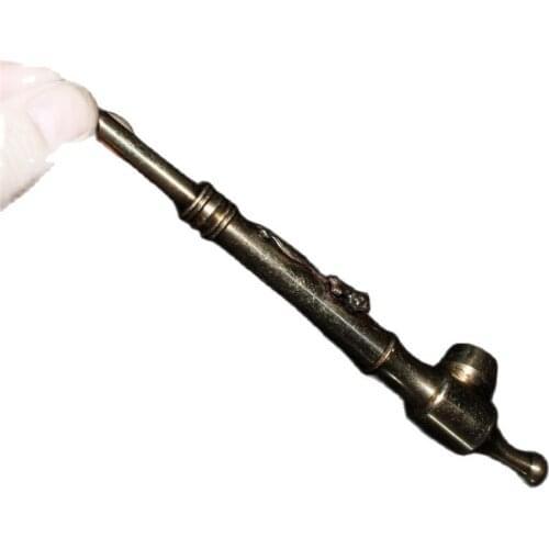 Chinese old craft Embossed Dragon Tobacco Pipe