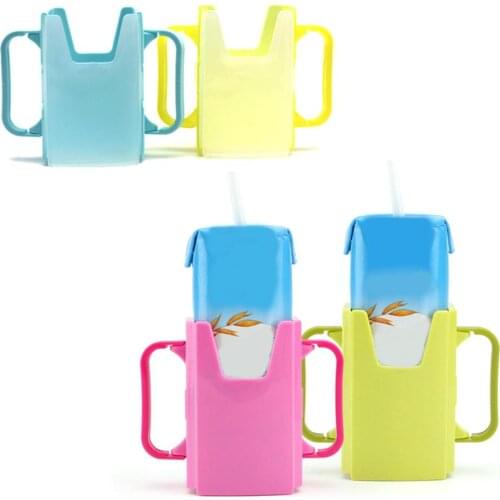 Telescopic Baby Toddler Juice Milk Safety Box Bottle Cup Holder with Handles Baby Feeding Supplies Tableware Cup Box