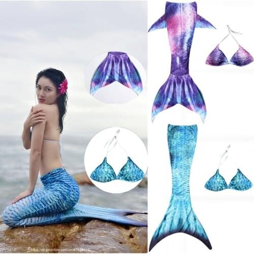 Adult Mermaid Tails For Swimming Fin Swimsuit Bathing Suit Costume Mermaid Tail for Women Costume Can Add Flipper Monofin