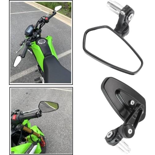 Motorcycle Bar End Mirrors 7/8" 22mm Universal Dirt Bike Scooter Rear View Side Mirror For Honda GROM MXS125 CB500F CB1300 Rebel