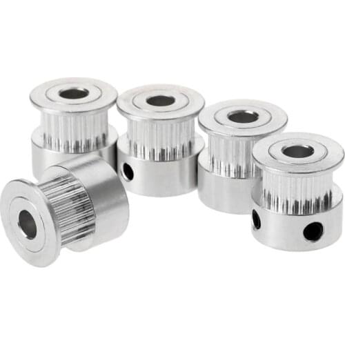 1Pcs K Type S2M Timing Pulley 16-25 Tooth Aluminum Bore 4mm-8mm Synchronous Wheels Gear Part For 6mm/10mm Belt 3D Printer