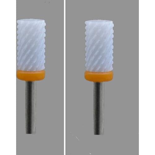 White Ceramic Nail Drill Bit-2Pcs/Lot - Small Barrel Bit - (0089.060)