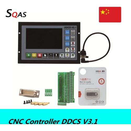 DDCSV3.1 3 AXIS 4 Axis 500KHz G-Code Offline CNC Controller +4 axis Emergency Stop Electronic Handwheel MPG